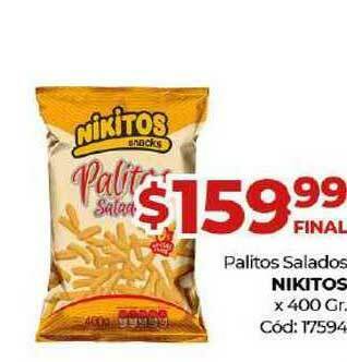 Diarco Palitos Salados Nikitos x 400gr oferta