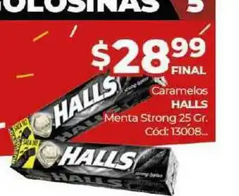 Diarco Caramelos Halls Menta Strong x 25gr oferta