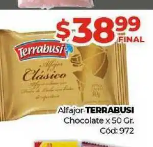Diarco Alfajor Terrabusi Chocolate x 50gr oferta