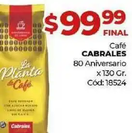 Diarco Café Cabrales 80 Aniversario x 130gr oferta