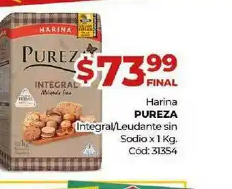Diarco Harina Pureza Integral Leudante Sin Sodio x 1kg oferta