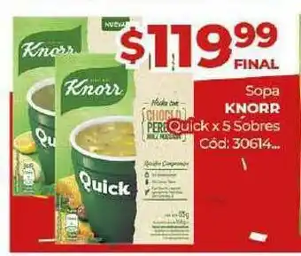 Diarco Sopa Knorr Quick oferta