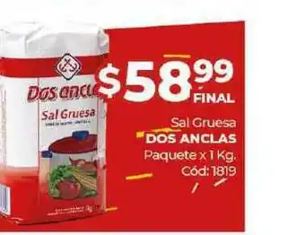 Diarco Sal Gruesa Dos Anclas Paquete x1kg oferta