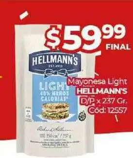 Diarco Mayonesa Light Hellmann's D P x 237gr oferta