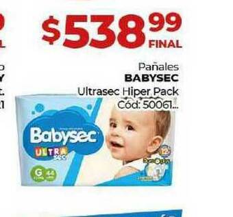 Diarco Pañales Babysec Ultrasec Hiper Pack oferta