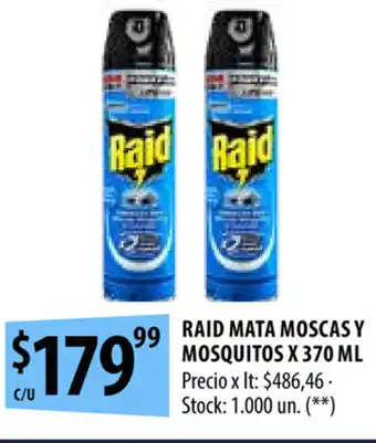 Punto Mayorista Raid Mata Moscas y Mosquitos x 370ml oferta