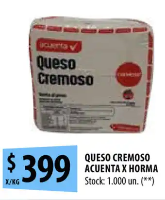 Punto Mayorista Queso Cremoso Acuenta x Horma oferta
