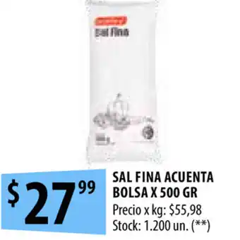 Punto Mayorista Sal Fina Acuenta Bolsa x 500gr oferta