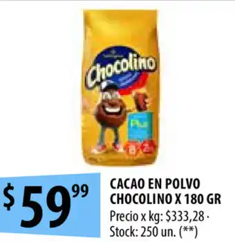Punto Mayorista Chocolino Cacao En Polvo x 180gr oferta