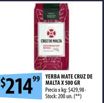 Punto Mayorista Yerba Mate Cruz De Malta x 500gr oferta