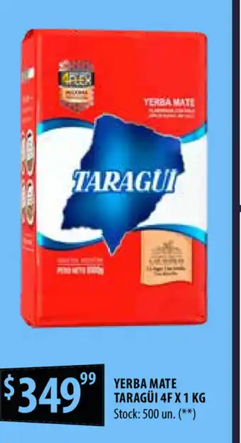 Punto Mayorista Yerba Mate Taragui 4F x 1kg oferta