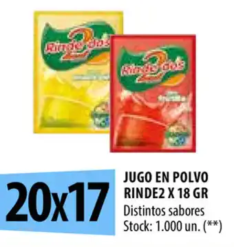 Punto Mayorista Jugo En Polvo Rinde2 x 18gr oferta