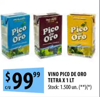 Punto Mayorista Vino Pico De oro Tetra x 1lt oferta