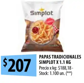 Punto Mayorista Simplot Papas Tradicionales x 1.1kg oferta