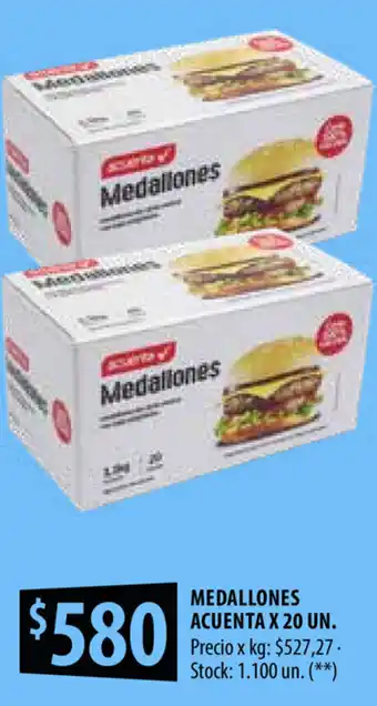 Punto Mayorista Medallones Acuenta x 20un oferta