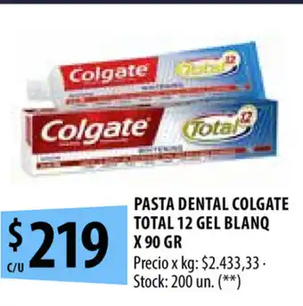 Punto Mayorista Colgate Pasta Dental Total 12 Gel Blanq x 90gr oferta