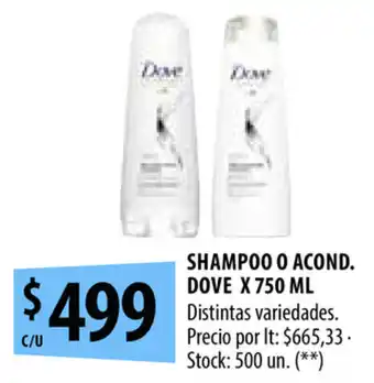 Punto Mayorista Shampoo O Acond Dove x 750ml oferta