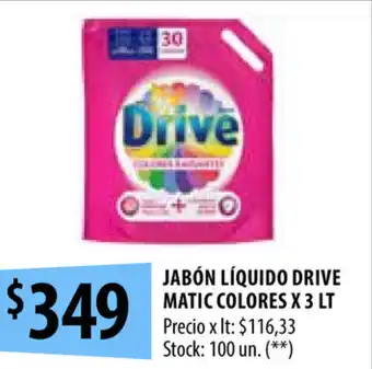 Punto Mayorista Drive Jabón Líquido Matic Colores x 3lt oferta