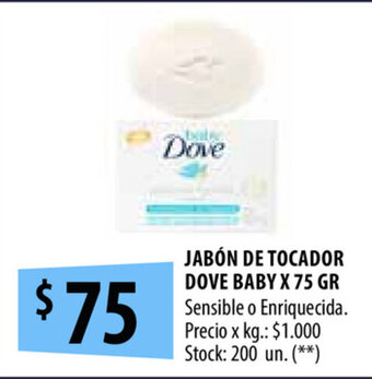Punto Mayorista Dove Jabón De Tocador Baby x 75gr oferta