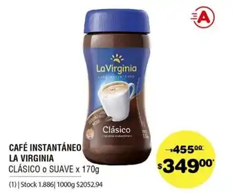 Atomo Conviene La Virginia Café Instantáneo Clásico o Suave x 170g oferta