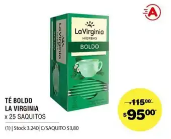 Atomo Conviene Té Boldo La Virginia x saquitos oferta