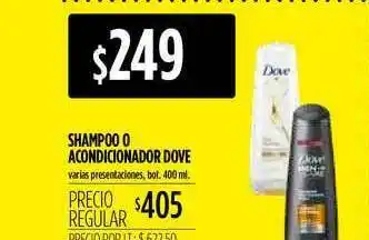 Supermercados Vea Shampoo O Acondicionador Dove x 400 ml oferta