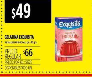 Supermercados Vea Gelatina Exquisita 40grs oferta