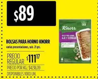 Supermercados Vea Bolsas Para Horno Knorr 21grs oferta