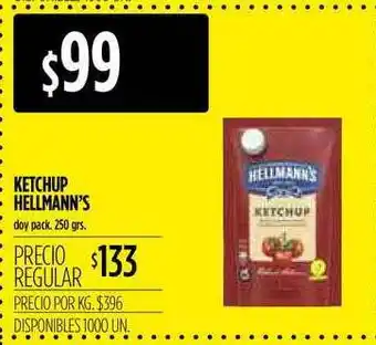 Supermercados Vea Ketchup Hellmann's x 250g oferta