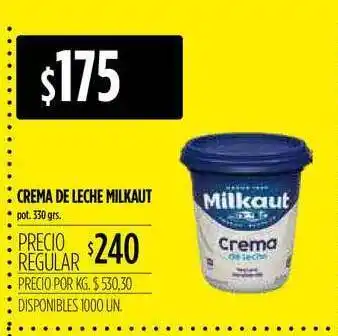 Supermercados Vea Creme De Leche Milkaut 330grs oferta