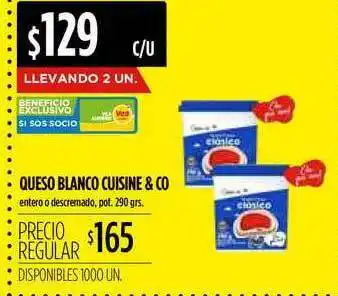 Supermercados Vea Queso Blanco Cuisine & Co 290grs oferta