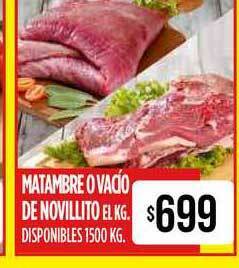 Supermercados Vea Matambre O Vacío De Novillito 1500kg oferta
