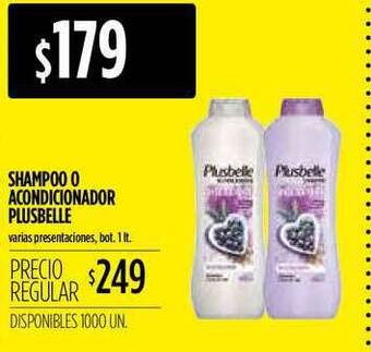 Supermercados Vea Shampoo O Acondicionador Plusbelle 1lt oferta
