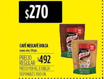 Supermercados Vea Café Nescafé Dolca 170grs oferta
