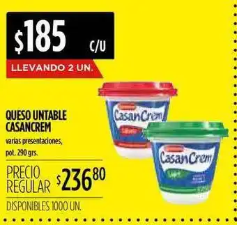 Supermercados Vea Queso Untable Casencrem 290grs oferta