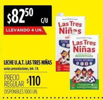 Supermercados Vea Leche U.a.t. Las Tres Niñas 1lt oferta