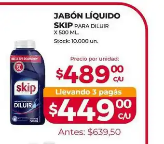 Supermercados Tadicor Jabón Líquido Skip x 500ml oferta