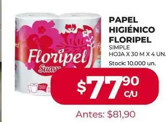 Supermercados Tadicor Papel Higiénico Floripel x 30m oferta