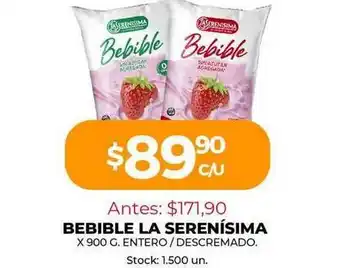 Supermercados Tadicor Bebible La Serenísima x 900g oferta