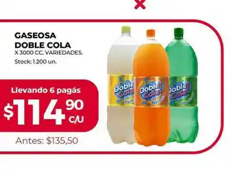 Supermercados Tadicor Gaseosa Doble Cola Sabores x 3000cc oferta