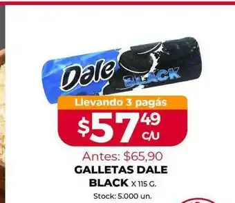 Supermercados Tadicor Galletas Dalle Black x 115g oferta