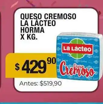 Super MAMI Queso Cremoso La Lácteo Horma oferta