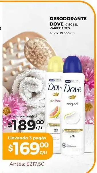 Super MAMI Desodorante Dove x 150ml oferta