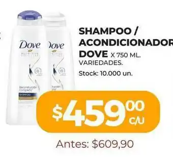 Super MAMI Shampoo Acondicionador Dove x 750ml oferta