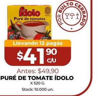 Super MAMI Puré De Tomate ídolo x 520g oferta