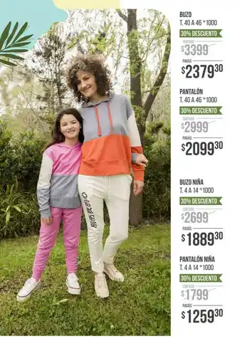 La Anonima Buzo Pantalón Buzo Niña Pantalón Niña oferta