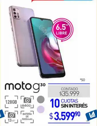 La Anonima Moto G30 oferta