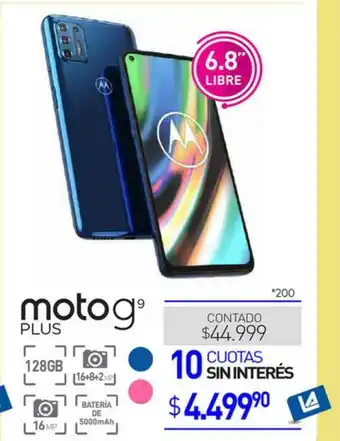 La Anonima Moto G9 oferta