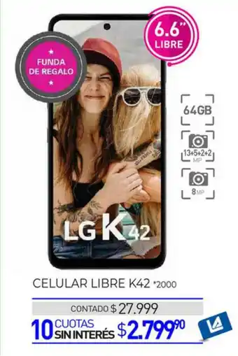 La Anonima Celular Libre K42 oferta