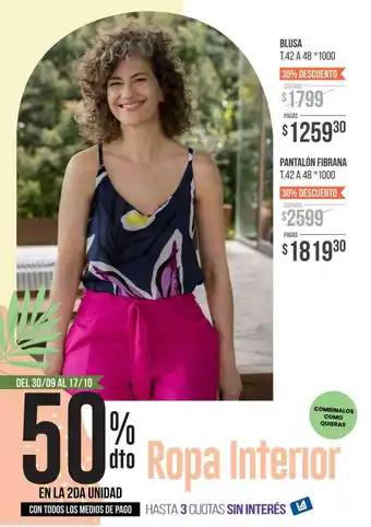 La Anonima Blusa Pantalón Fibrana oferta